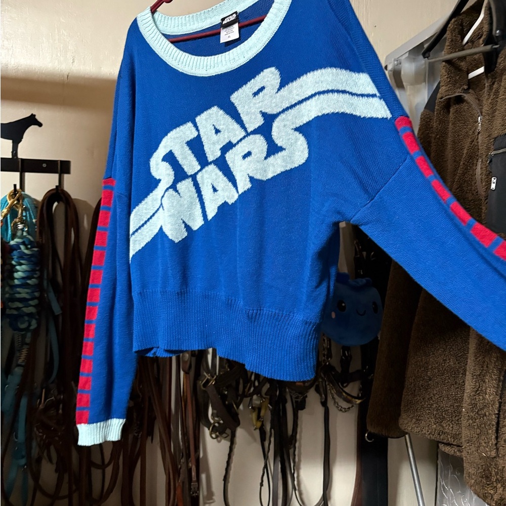 Star Wars Blue and White Knit Top